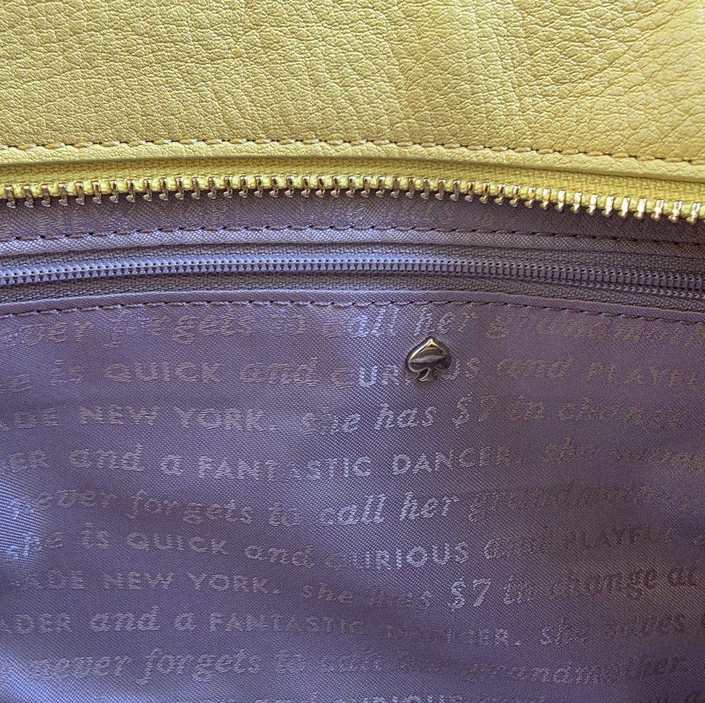 Kate Spade STORYBOOK LINED Woods Drive Satchel w/ Crossbody Strap - Picture 9 of 10